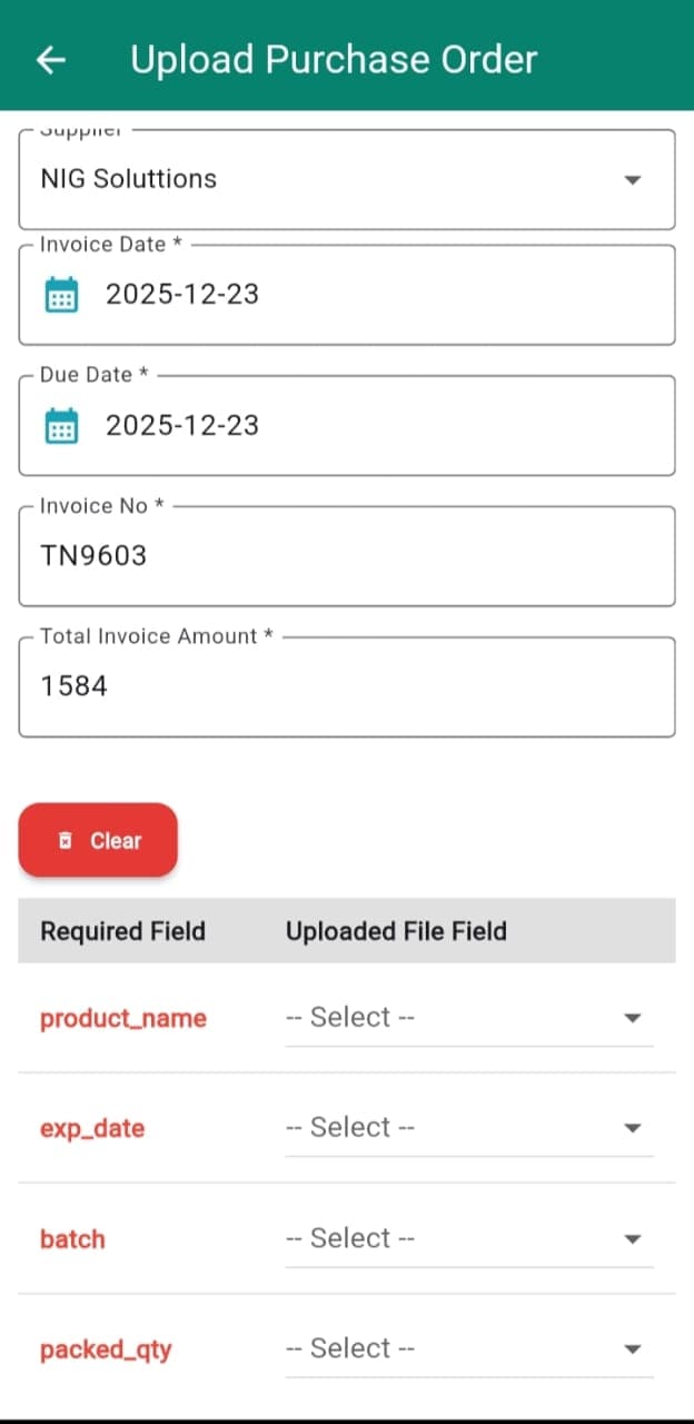 Mobile App Screen 1