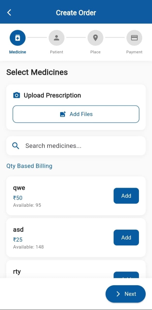 Mobile App Screen 1